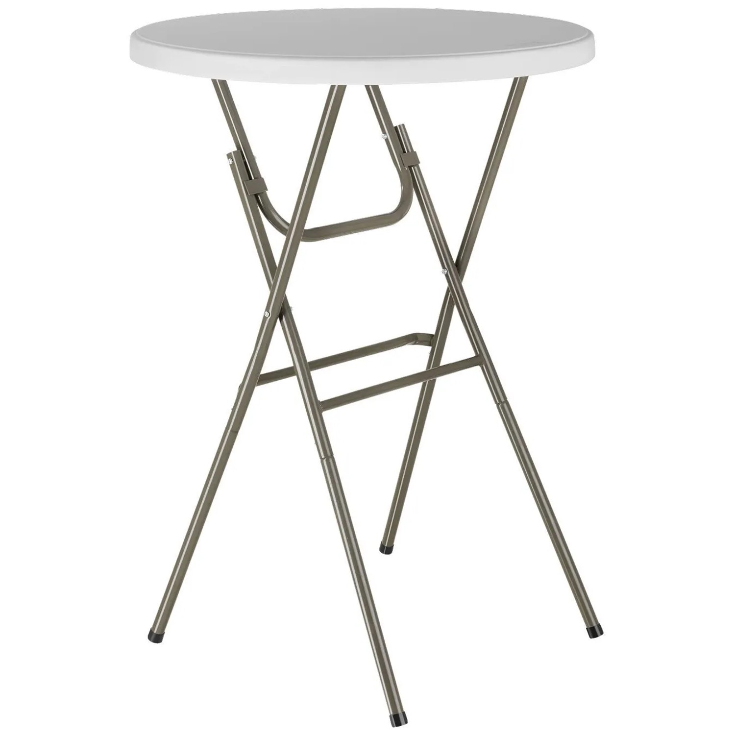 Tectake Stehtisch Pascal Rund Klappbar  80 x 110 cm  80 x 80 x 110 cm Weiß