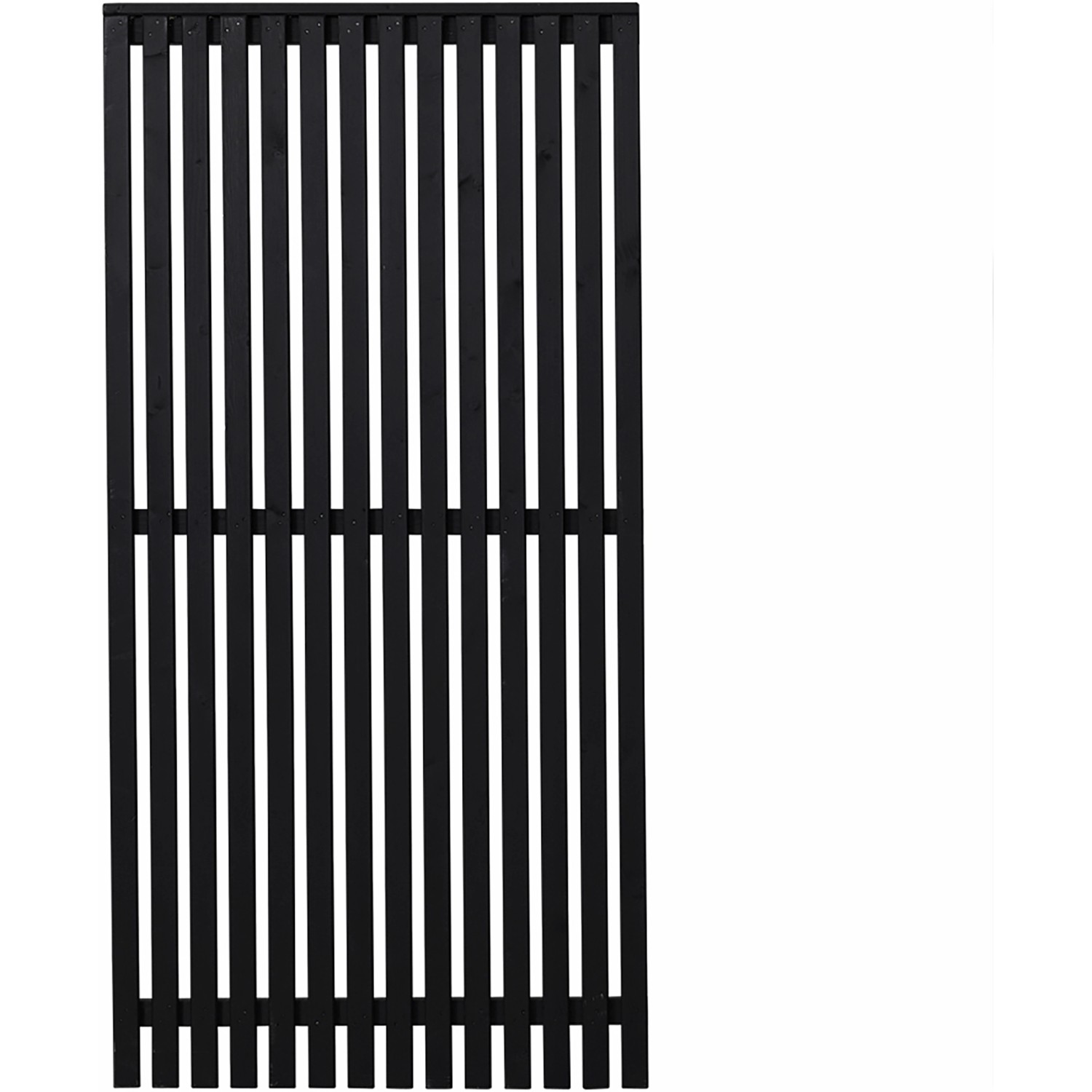 Sichtschutzzaun Sendai Nadelholz Schwarz 90 cm x 180 cm günstig online kaufen
