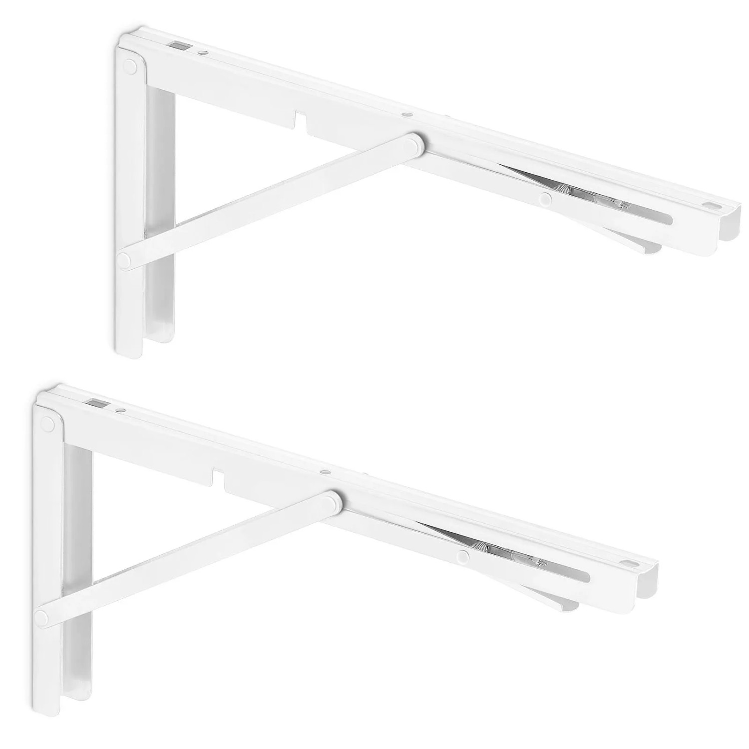 SOTECH 1 Paar Schwerlast Klappkonsolen 350 x 175 mm Weiß Tragkraft Bis 150 kg