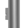 Moderne Eglo LED-Außenleuchte Agolada aus Edelstahl und Weiß, 36 cm hoch.