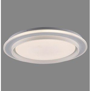Weiße LED-Deckenleuchte Lago, Ø 50cm, mit CCT-Farbsteuerung für variable Lichtfarbe.