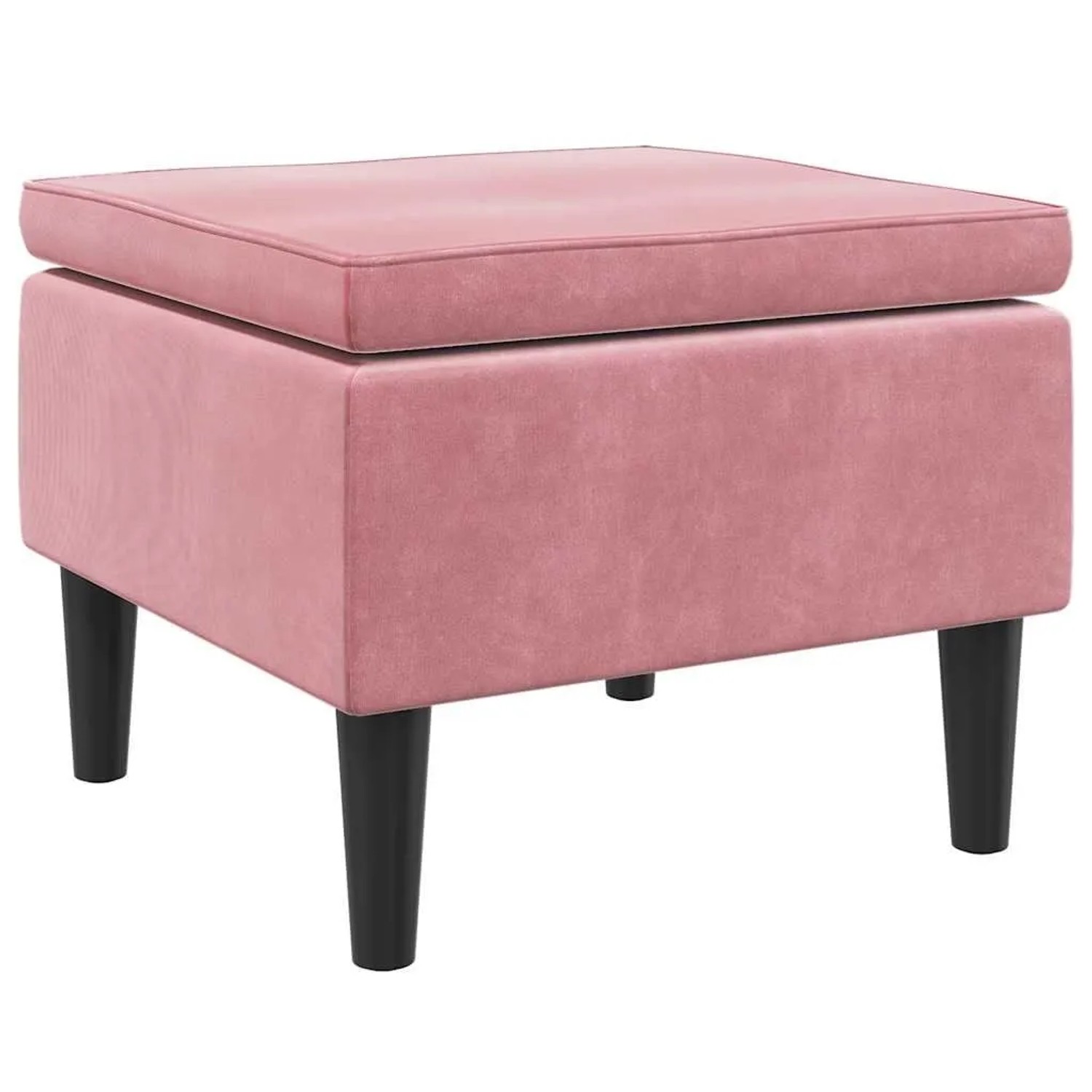 vidaXL Hocker mit Holzbeinen Rosa Samt 329440