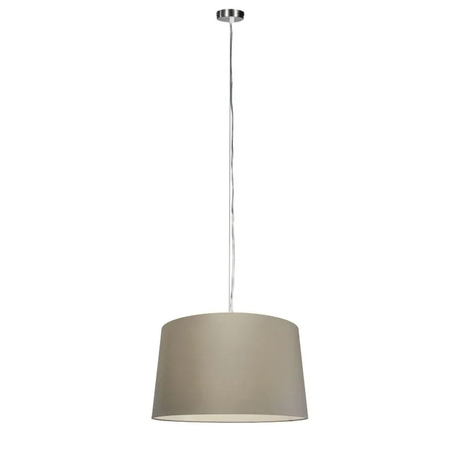 QAZQA Moderne Hängelampe Stahl mit Schirm 45 cm Taupe Cappo 1