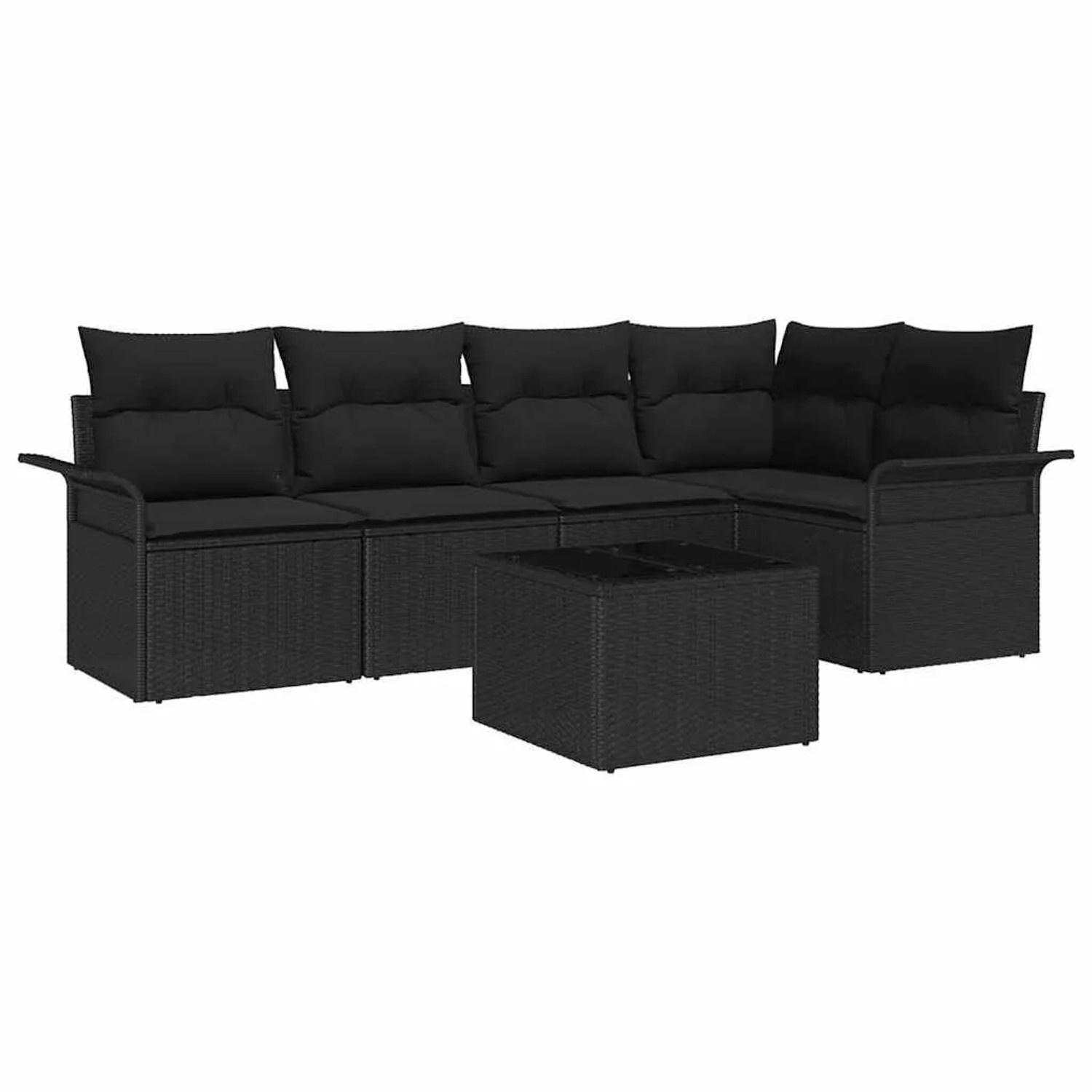 vidaXL Gartensofa-set mit Kissen 6-Tlg Poly-Rattan 3345373 günstig online kaufen
