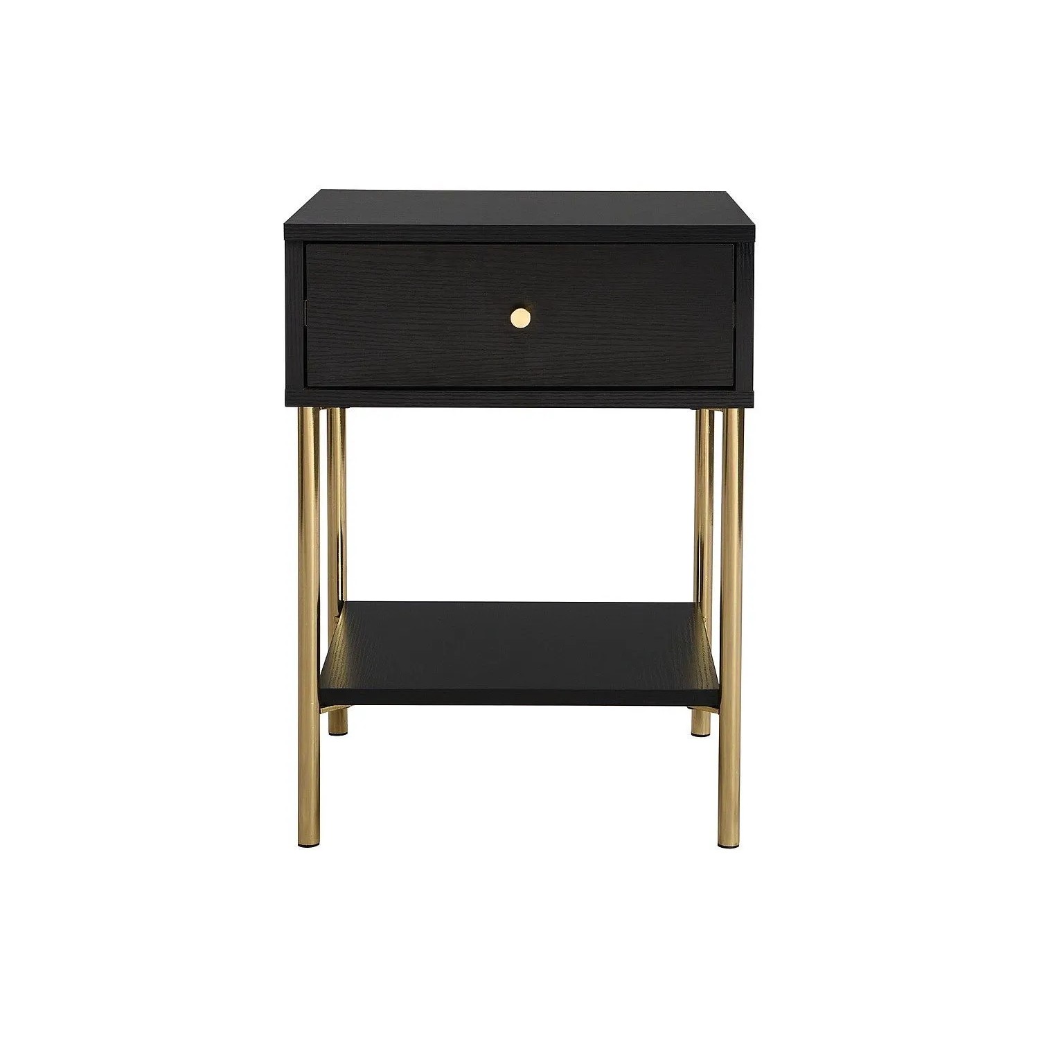 Vente-unique Nachttisch Milavia Schwarz  Goldfarben 40 cm