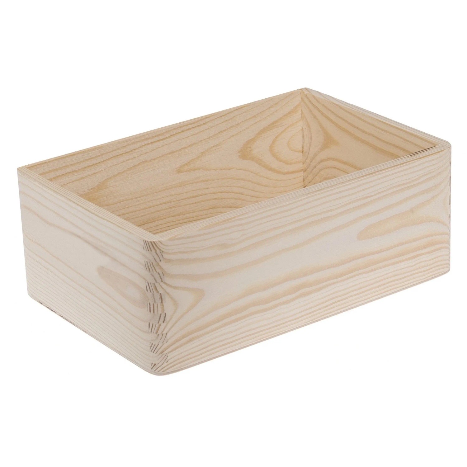 HolzFee Kleine Holzkiste 30 x 20 x 13 cm Allzweckkiste mit Bündigen Sperrholzboden