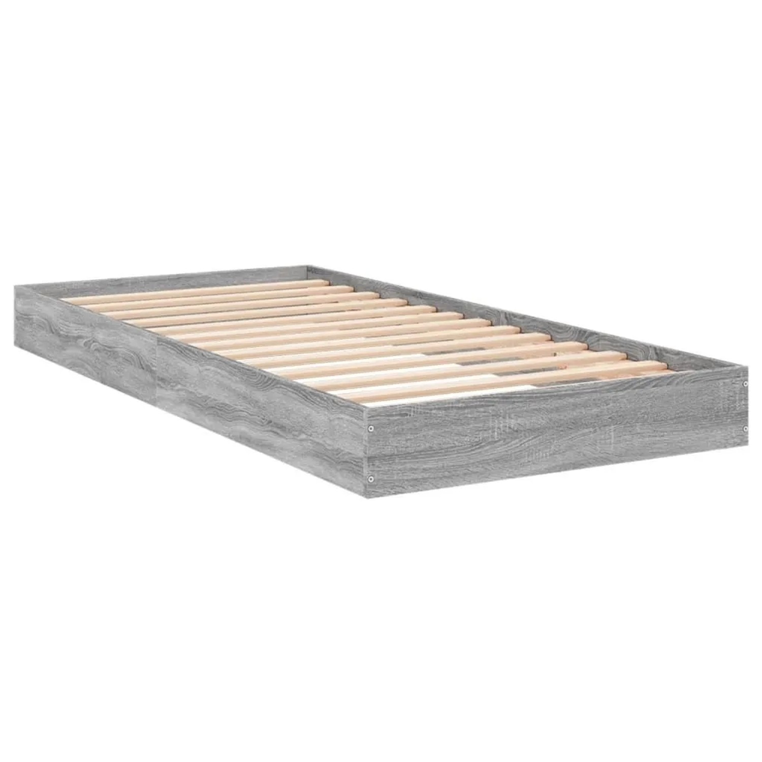 vidaXL Bettgestell Grau Sonoma 75x190 cm Holzwerkstoff 842082 günstig online kaufen