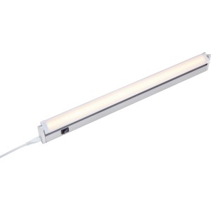 LED-Unterbauleuchte Slim-Line, silberfarben, 13 W, mit Kabel und Schalter.