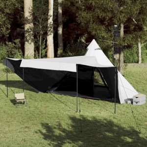 vidaXL Tipi-Familienzelt 8 Personen Weiß Verdunkelt Wasserdicht 4009448