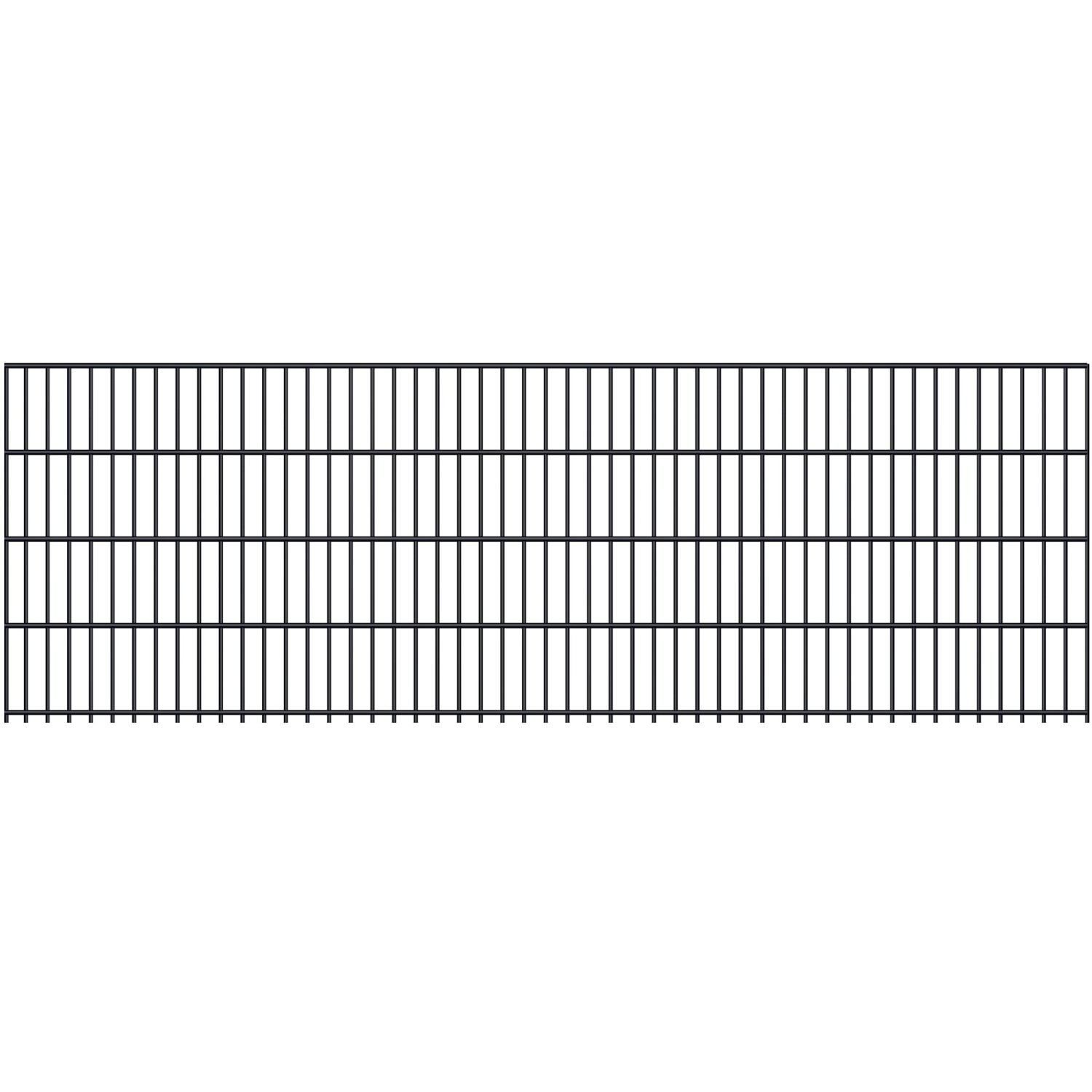 Doppelstabmatte 8/6/8 mm Anthrazit 250 cm x 83 cm kaufen bei OBI