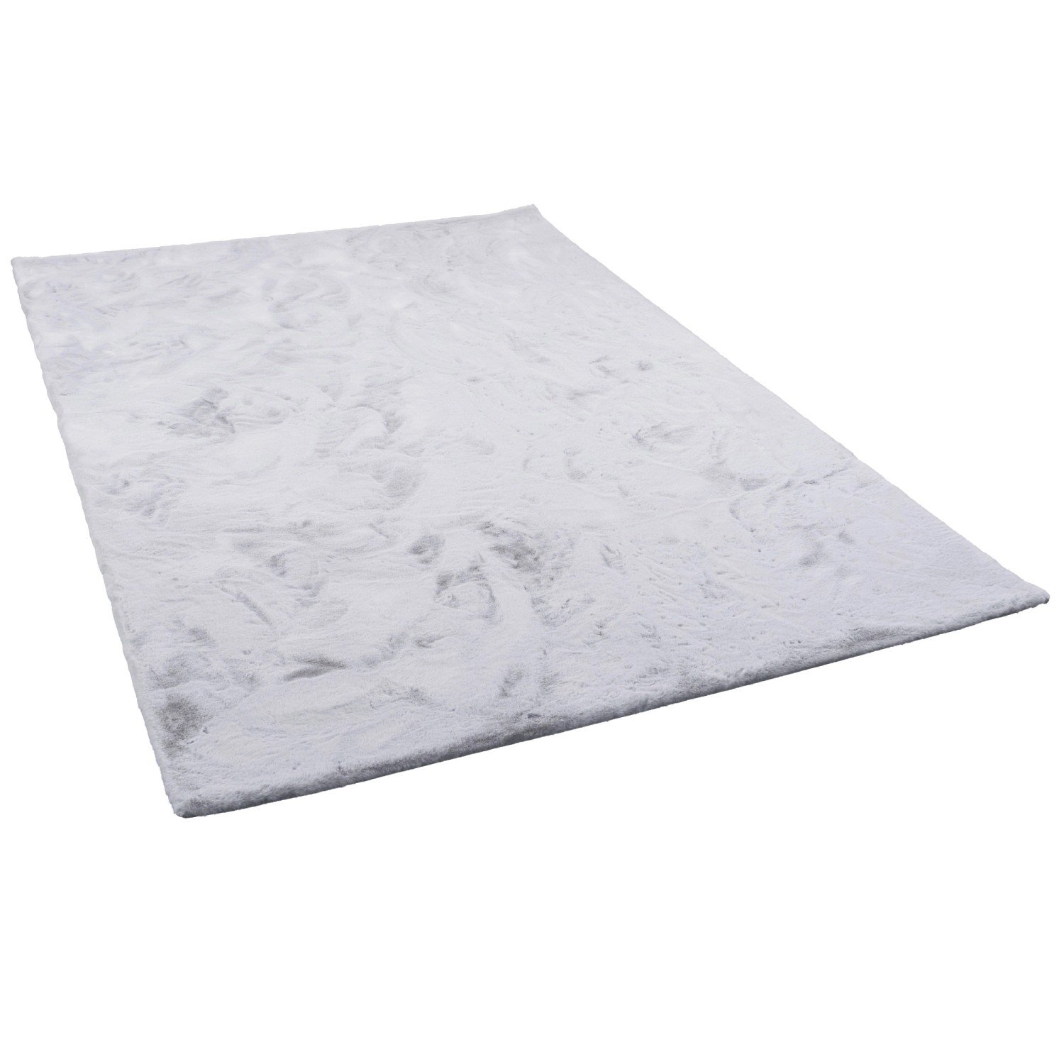 Pergamon Luxus Super Soft Fellteppich Plush Hellgrau 160x230cm günstig online kaufen