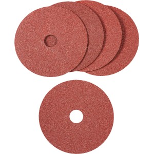 5er-Set LUX Fiberscheiben Classic, Ø 125 mm, Körnung 60, für Winkelschleifer.