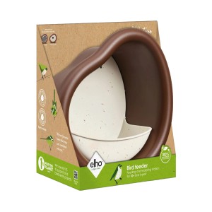 Elho Vogelfutterhaus Organic 25 cm Braun-Weiß