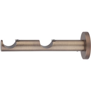 Mydeco Gardinenstangen-Halterung, 2-läufig, bronziert, Ø 2,5 cm für Stilgarnituren.