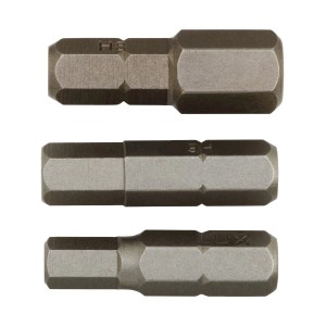 LUX Innensechskant Bit-Set, 3-teilig: Bits in 5 mm, 6 mm und 8 mm für Schraubarbeiten.