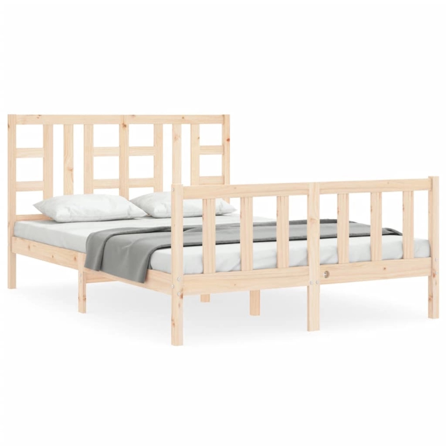 vidaXL Massivholzbett ohne Matratze 140x190 cm Kiefernholz 3191951 günstig online kaufen