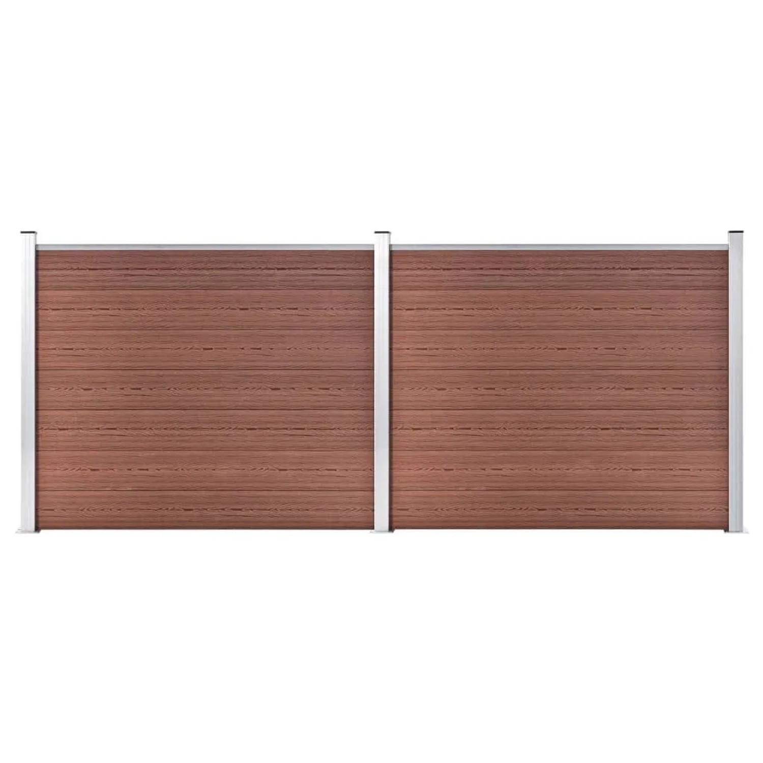 vidaXL Zaunelement Set WPC 353x146 cm Braun 3070451