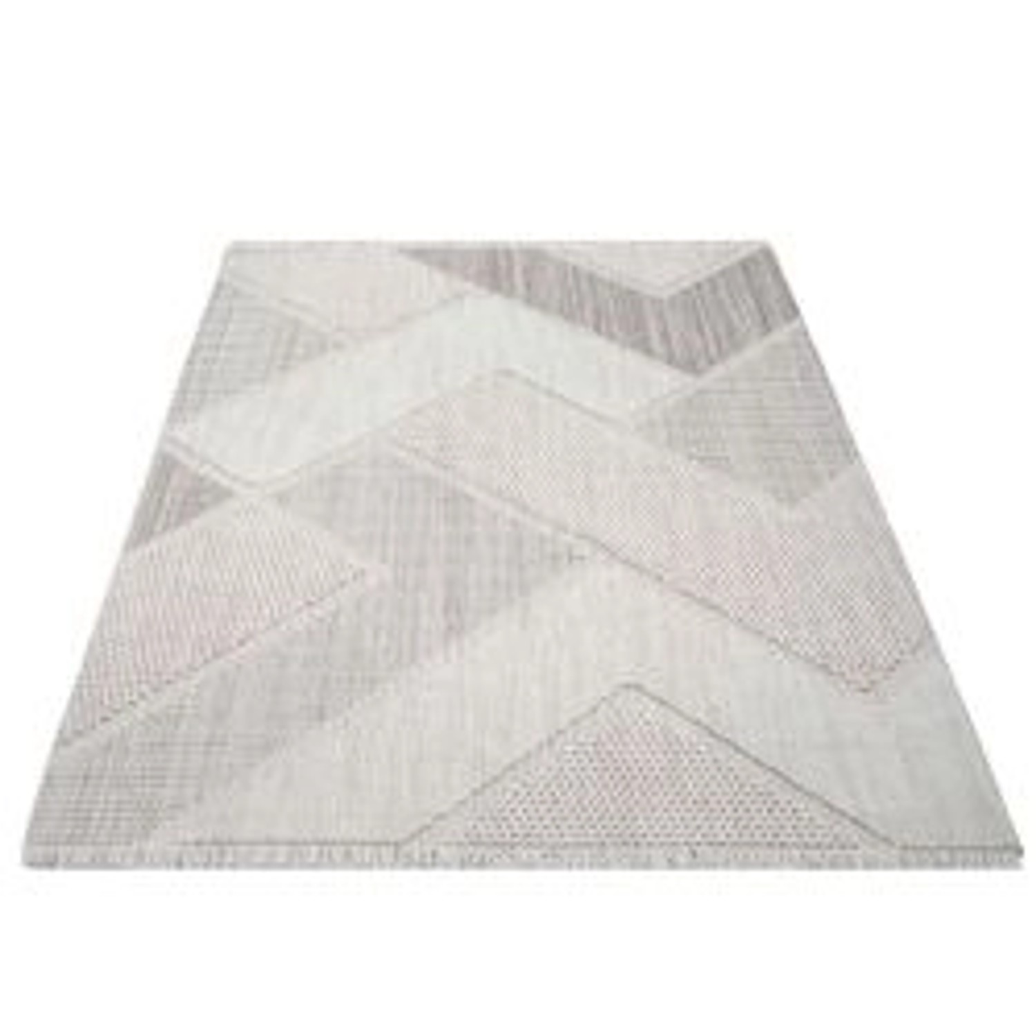 payé Teppich Linda 77 Kurzflor 140x200 cm Terra Geo-Muster günstig online kaufen