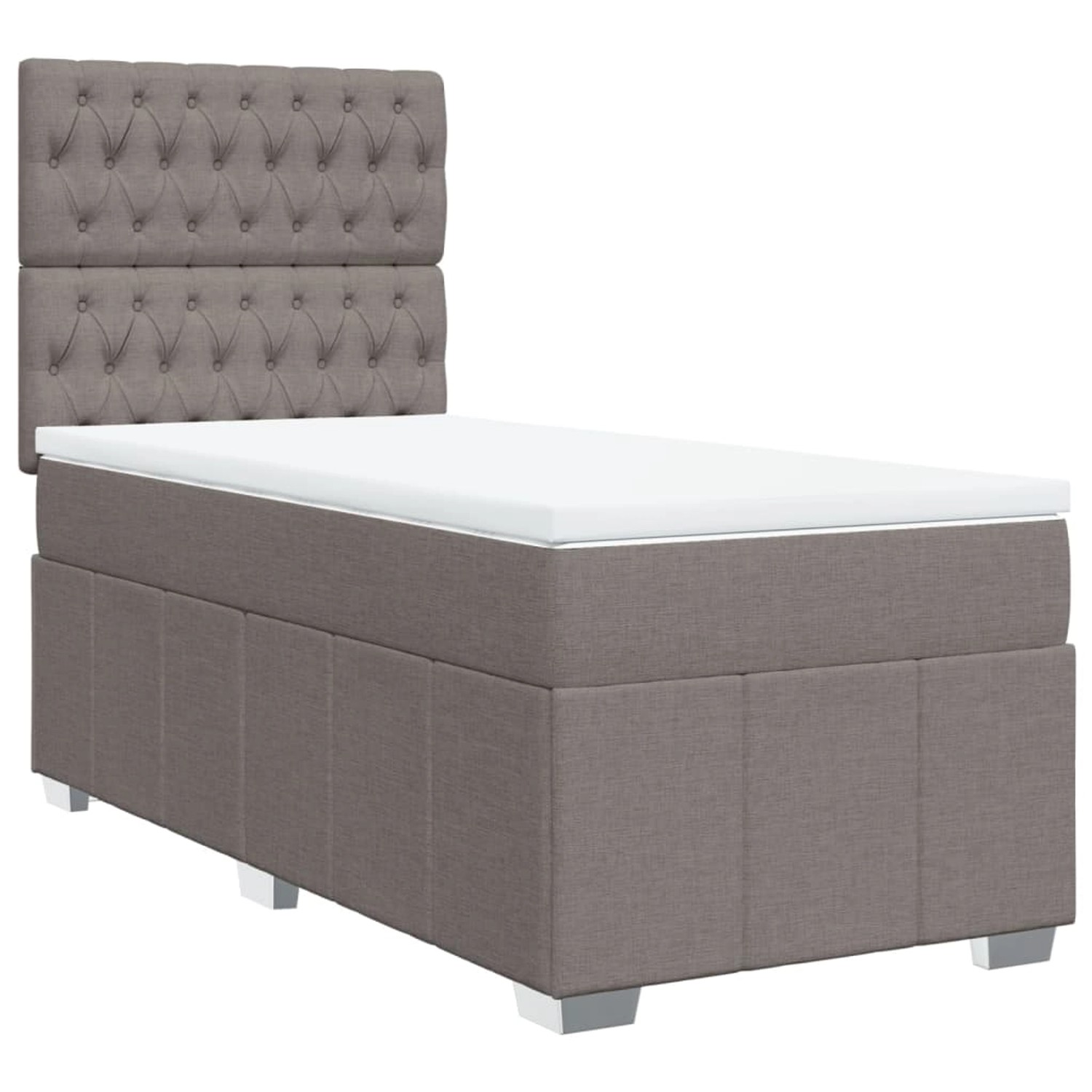 vidaXL Boxspringbett mit Matratze Taupe 80x200 cm Stoff 3291506 günstig online kaufen