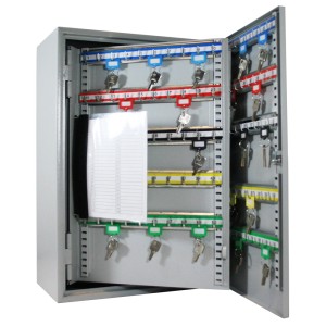 HMF 135300-07 Schlüsselschrank 300 Haken 55 x 38 x 20 cm Lichtgrau