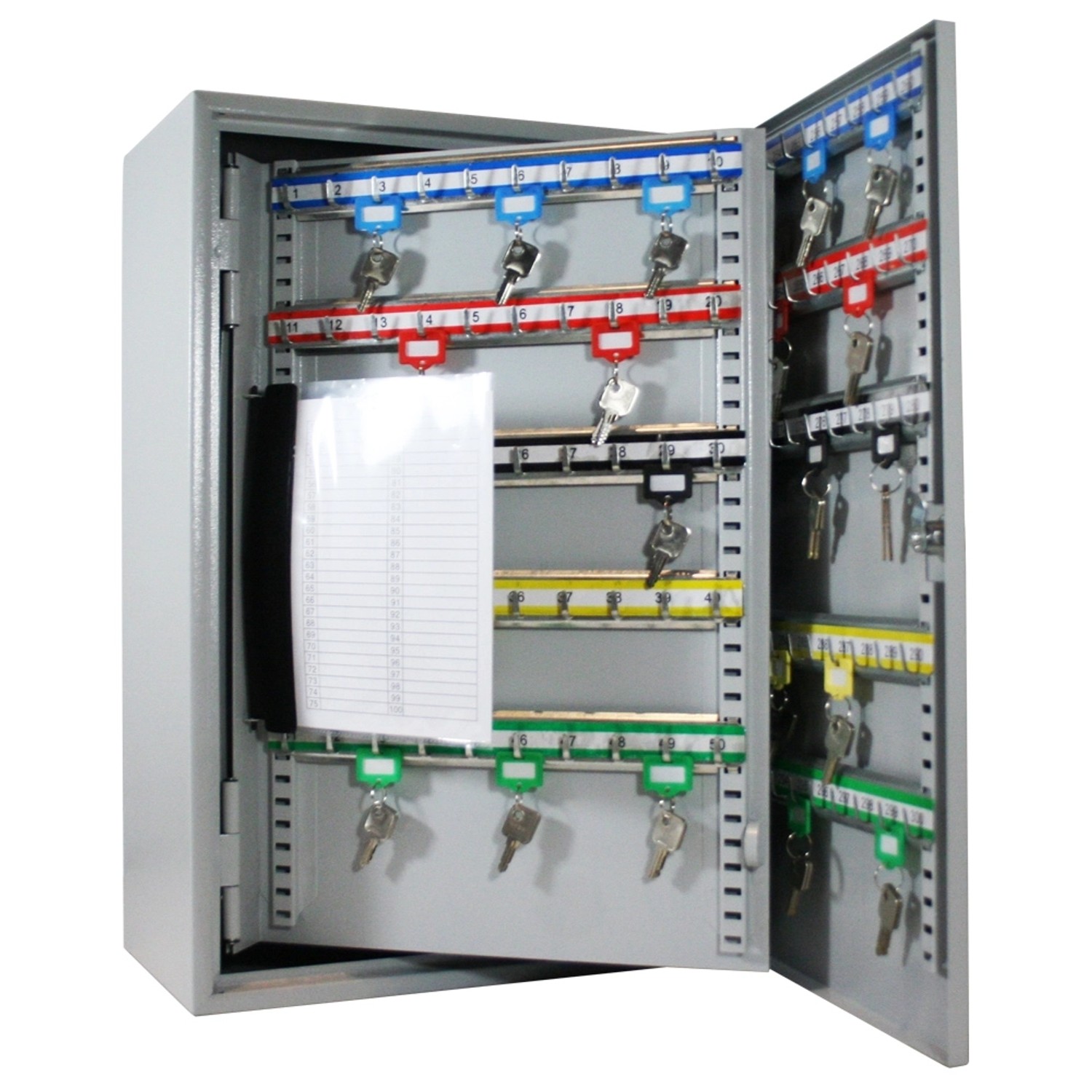 HMF 135300-07 Schlüsselschrank 300 Haken 55 x 38 x 20 cm Lichtgrau günstig online kaufen