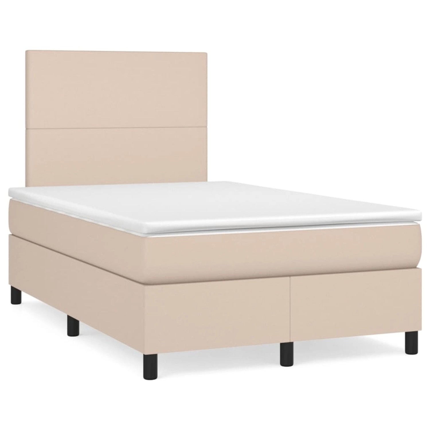 vidaXL Boxspringbett Matratze Cappuccino-Braun 120x200cm Kunstleder1466122 günstig online kaufen