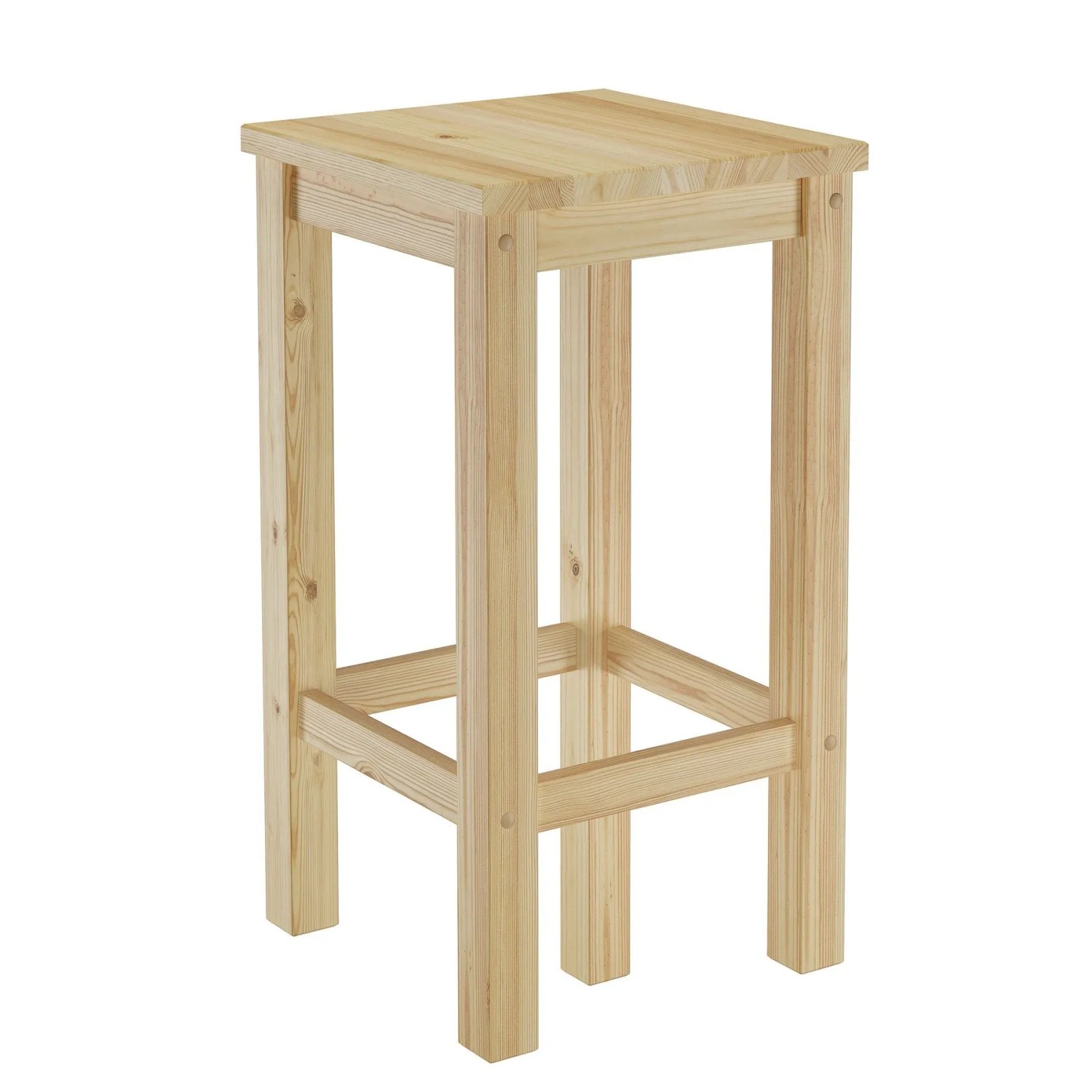 Erst-Holz Barhocker Kiefer Massivholz Tresenhocker Wählbar in 60 oder 80 60 cm