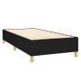 Schwarzes vidaXL Boxspringbett 80x200 cm mit Lattenrost, ohne Matratze.