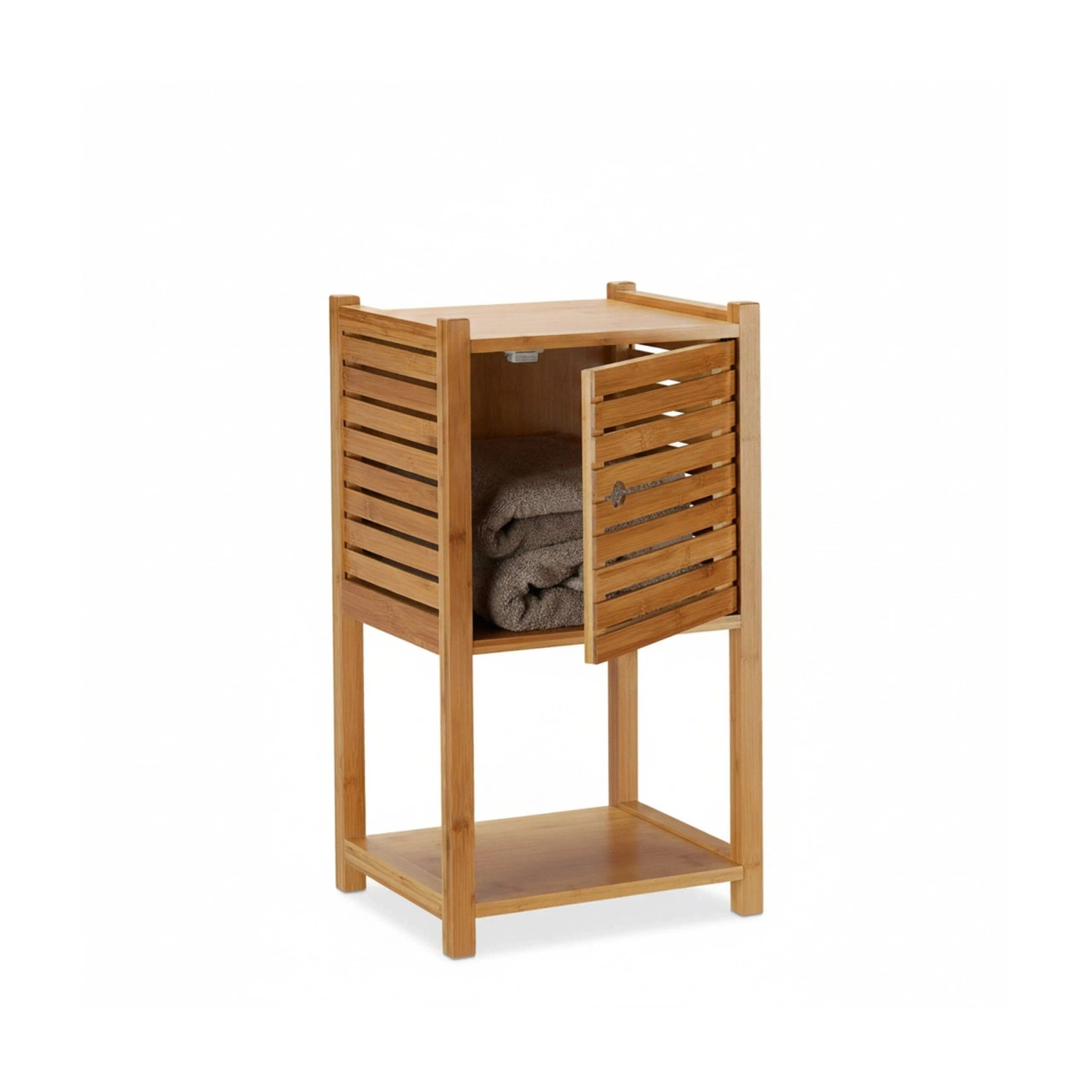 Relaxdays Badregal Bambus Natur 3 Ebenen 62,5 cm x 35 cm x 29 cm 5,4 kg