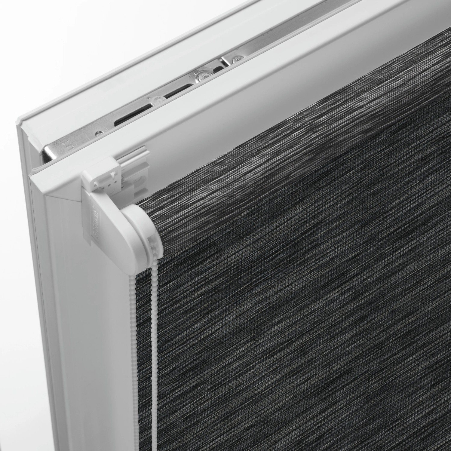 Gardinia EasyFix Rollo Natur, 45x150 cm, schwarz/weiß, zur einfachen Montage ohne Bohren.