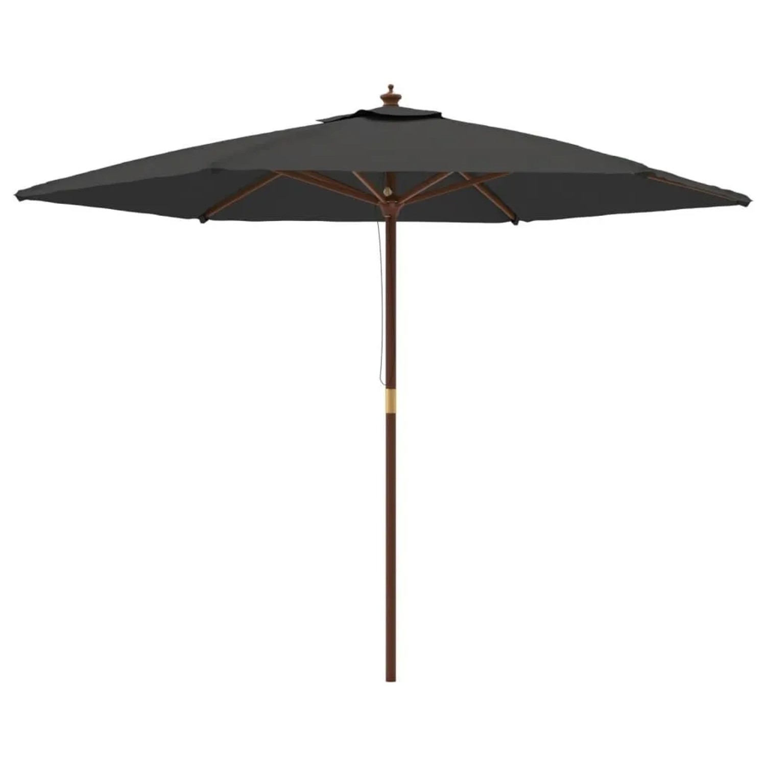 vidaXL Sonnenschirm mit Holzmast Anthrazit 299x240 cm 363169