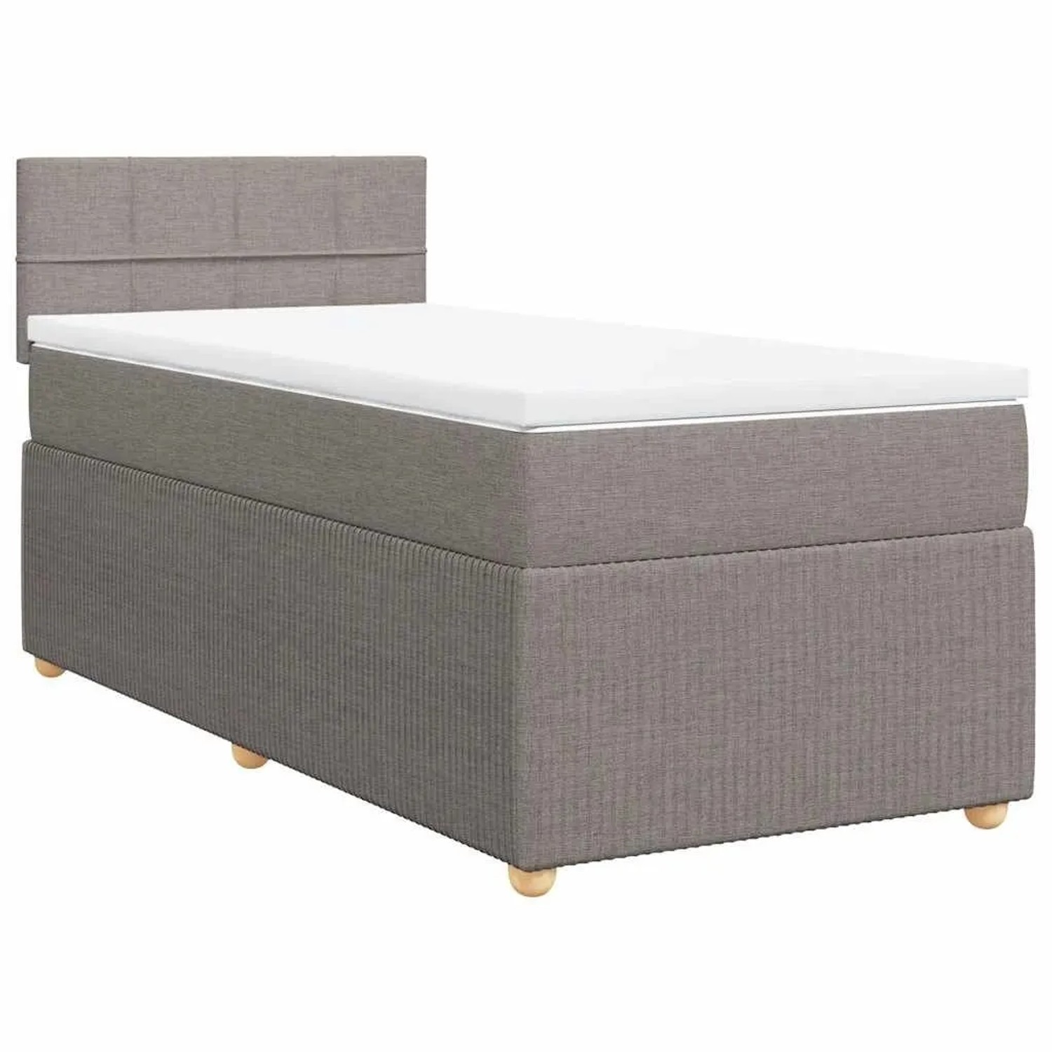 vidaXL Boxspringbett mit Matratze Taupe 80x200 cm Stoff 3289587 günstig online kaufen