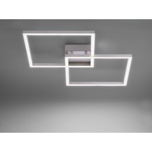 Moderne LED-Deckenleuchte Lolasmart-Maxi mit Stahlrahmen, App-steuerbar, 63x63 cm.