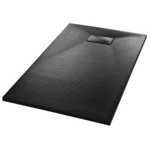 vidaXL Duschwanne SMC Schwarz 120x70 cm 144783