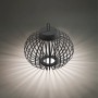 Schwarze LED Akku-Pendelleuchte Akuba, 33 cm, für Innen & Außen. Dekorative Außenleuchte mit warmweißem Licht.
