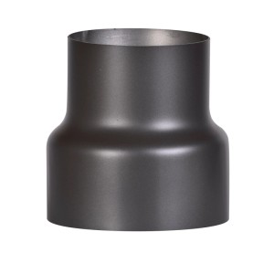 Firefix Rauchrohr-Reduzierung, 150 auf 120 mm, schwarz, für Kaminöfen & Feuerstellen.