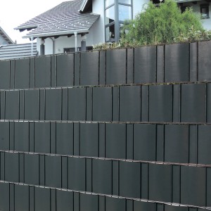 Floraworld Sichtschutz Folienstreifen in Anthrazit für Einstabmattenzaun.