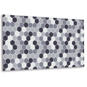 Tulup Wandpaneel Sechsecke, 100x50 cm, selbstklebende Wandverkleidung aus Kunststoff.