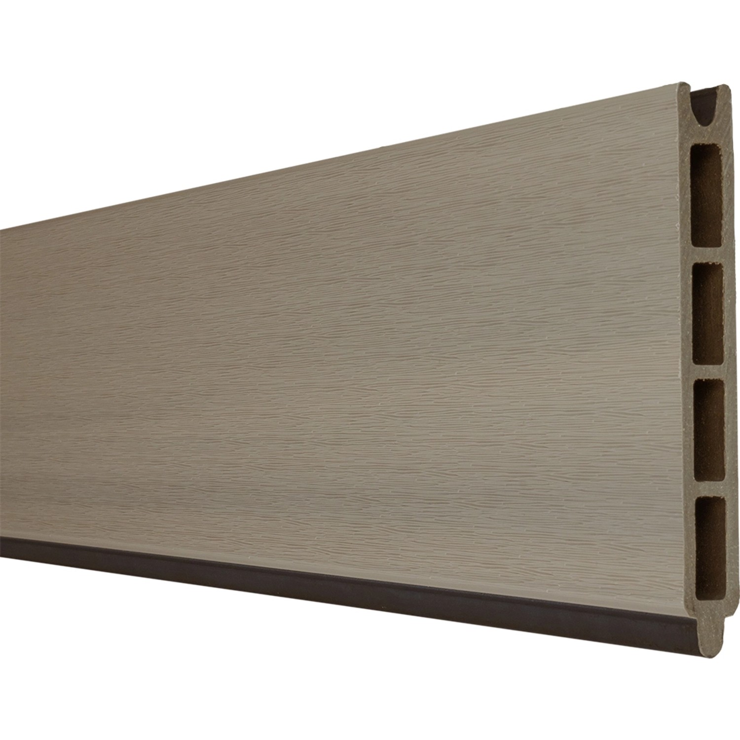 GroJa Solid Einzelprofil Steckzaun 15 cm x 180 cm Bi-Color Braun