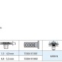 Technische Zeichnung: GOEBEL M4 Blindnietmutter, verzinkter Stahl, Senkkopf, Abmessungen und Anzugsmomente.