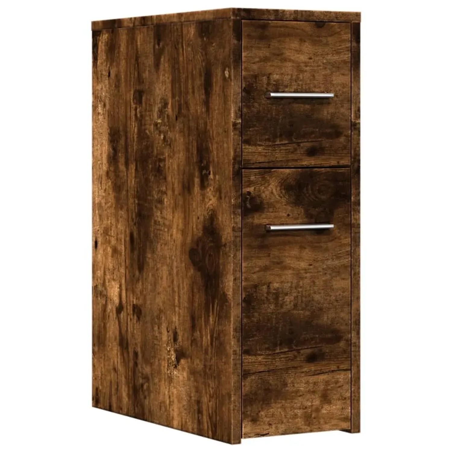 vidaXL Badschrank Schmal mit Rollen Räuchereiche Holzwerkstoff 855281 günstig online kaufen