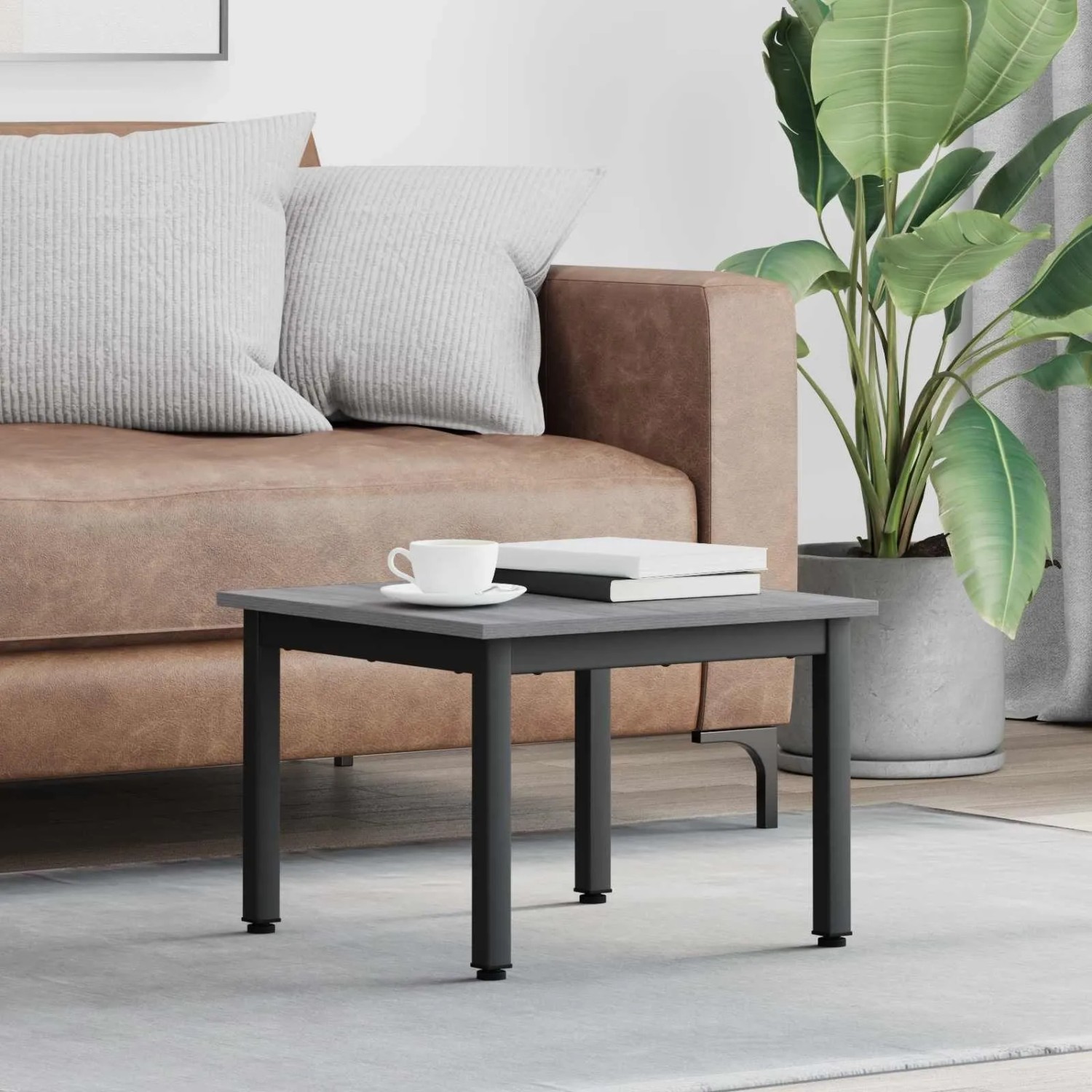 vidaXL Couchtisch Graues Sonoma 50 x 50 x 36 cm Holzwerkstoff 892545_2