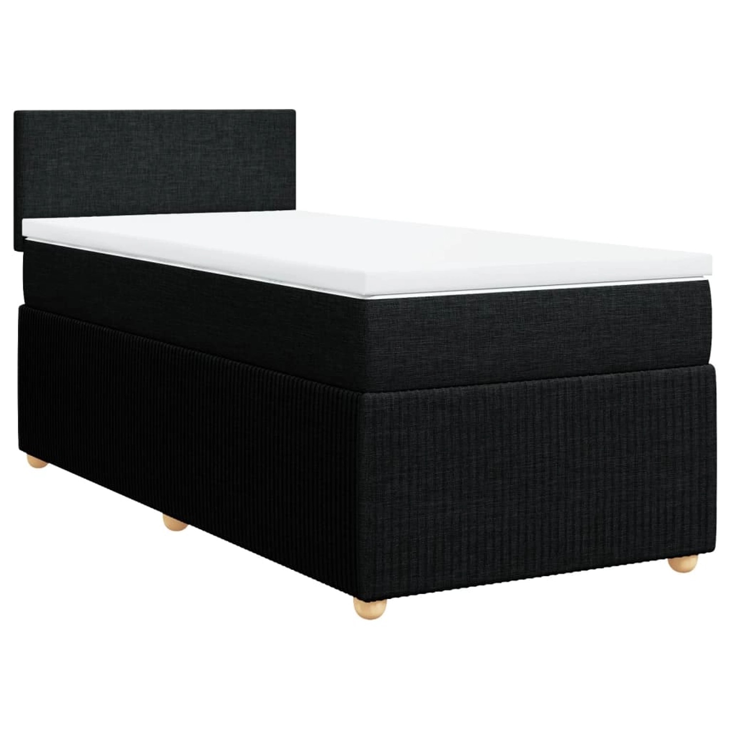 vidaXL Boxspringbett mit Matratze Schwarz 90x190 cm Stoff2106466 günstig online kaufen