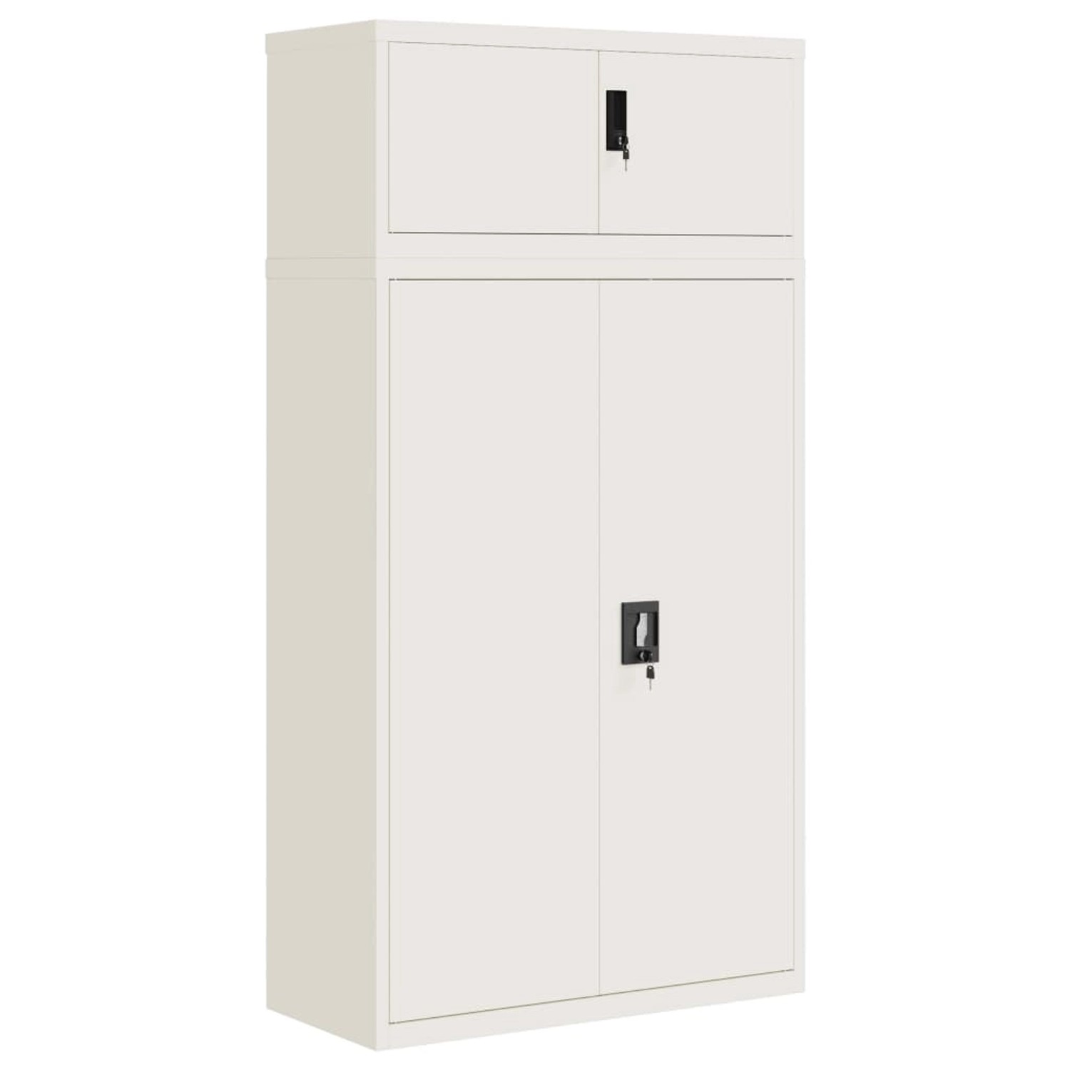 vidaXL Aktenschrank Weiß 90x40x180 cm Stahl günstig online kaufen