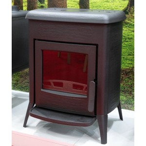 Gusskaminofen Amity 3 mit Herdplatte, 8 kW Leistung. Kaminofen aus Gusseisen mit Sichtscheibe.