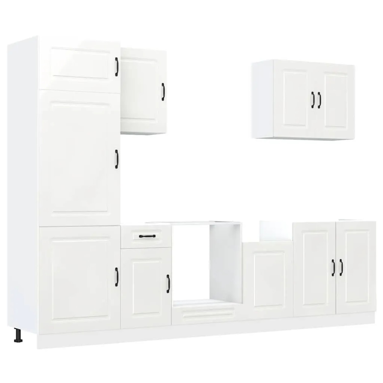 vidaXL 7 Tlg Küchenschrank-Set Kalmar Hochglanz-Weiß Holzwerkstoff 3314763 günstig online kaufen