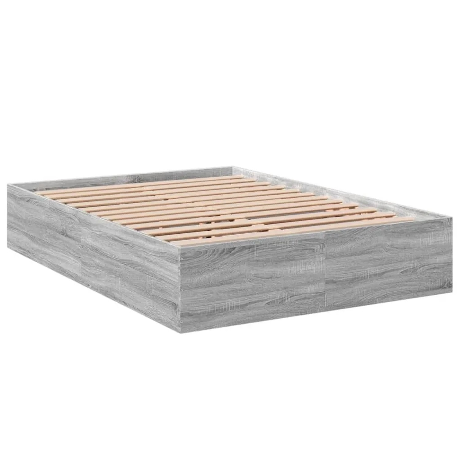 vidaXL Bettgestell Grau Sonoma 120x200 cm Holzwerkstoff 3281026 günstig online kaufen