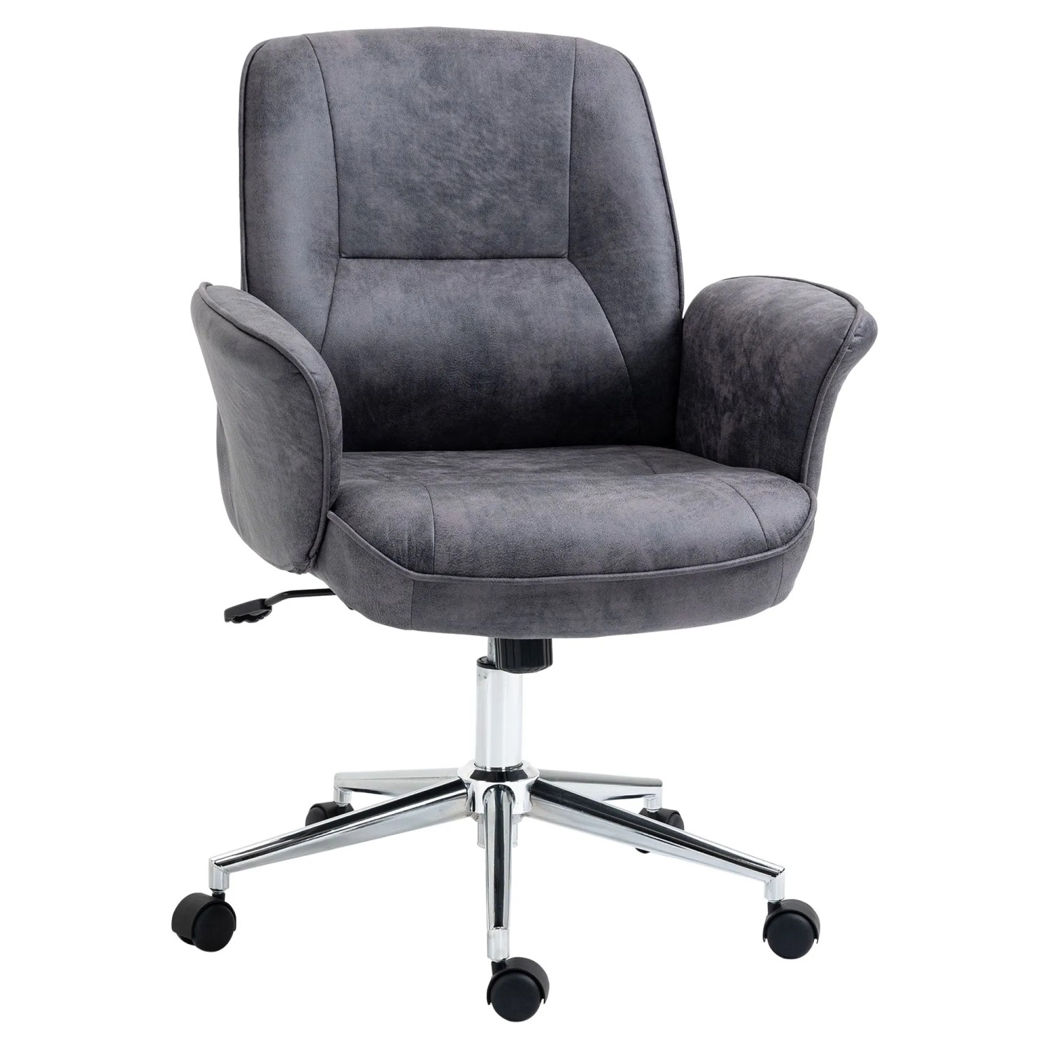 Vinsetto Office Chair Mikrofaser Stahl 65L x 70B x 106Hcm Dunkelgrau