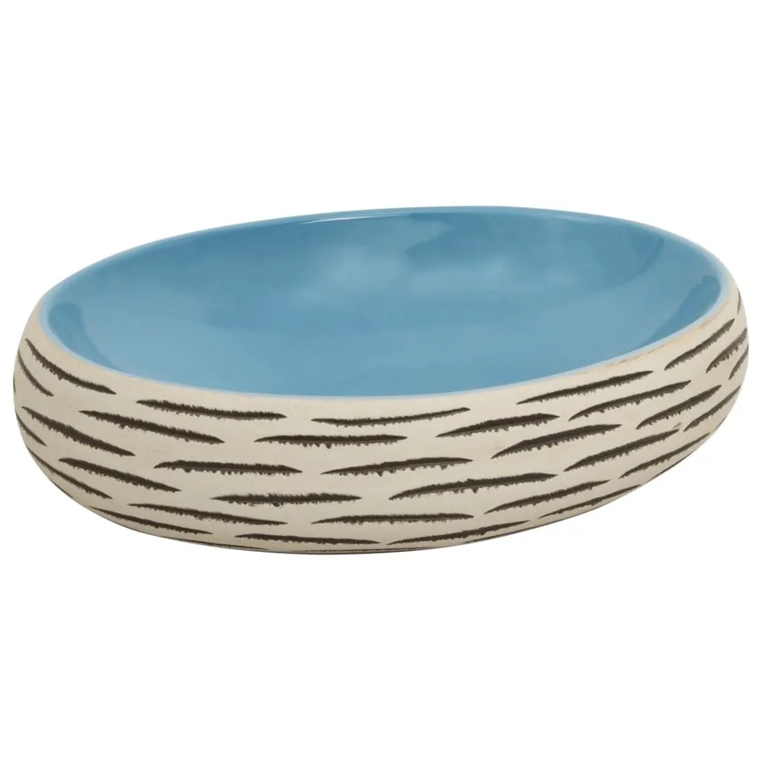 vidaXL Aufsatzwaschbecken Mehrfarbig Oval 59x40x15 cm Keramik 155085 günstig online kaufen