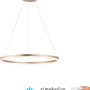 Moderne LED-Pendelleuchte Helia von Paul Neuhaus, messingfarben, dimmbar, Ø 80 cm.